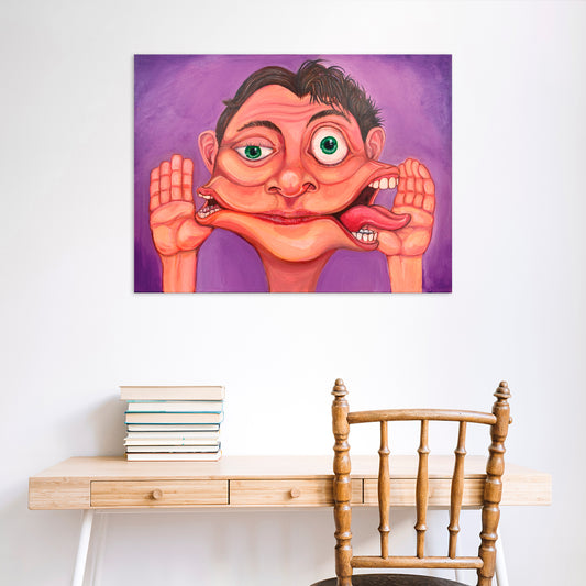 Talking out of both Sides of Your Mouth Canvas Print