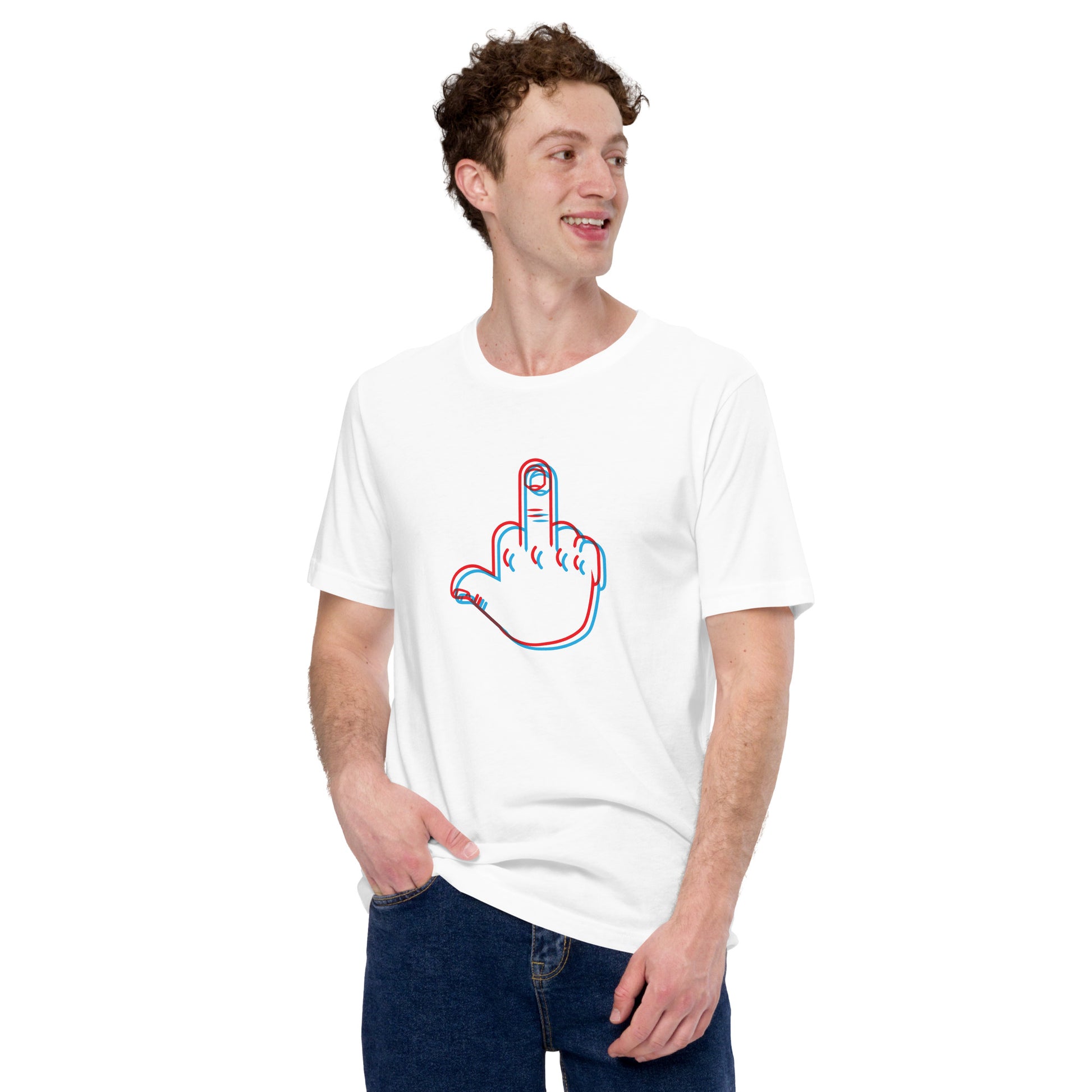 3D Flip Off Graphic Tee - Pie Bros
