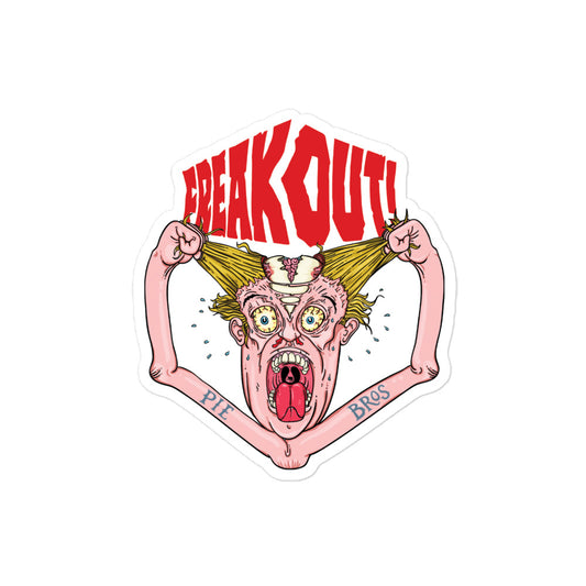 Freakout Vinyl Sticker - Pie Bros
