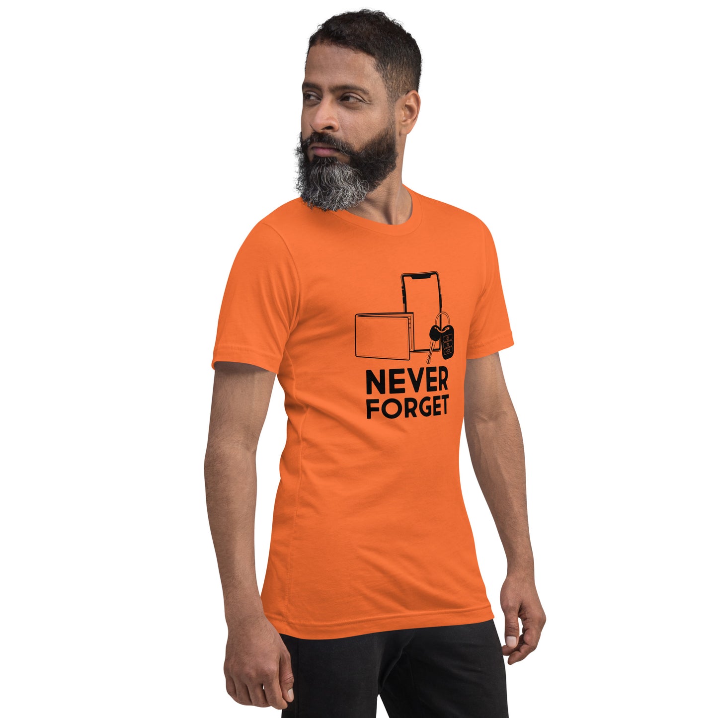 Never Forget Keys, Wallet and Phone Graphic Tee - Pie Bros
