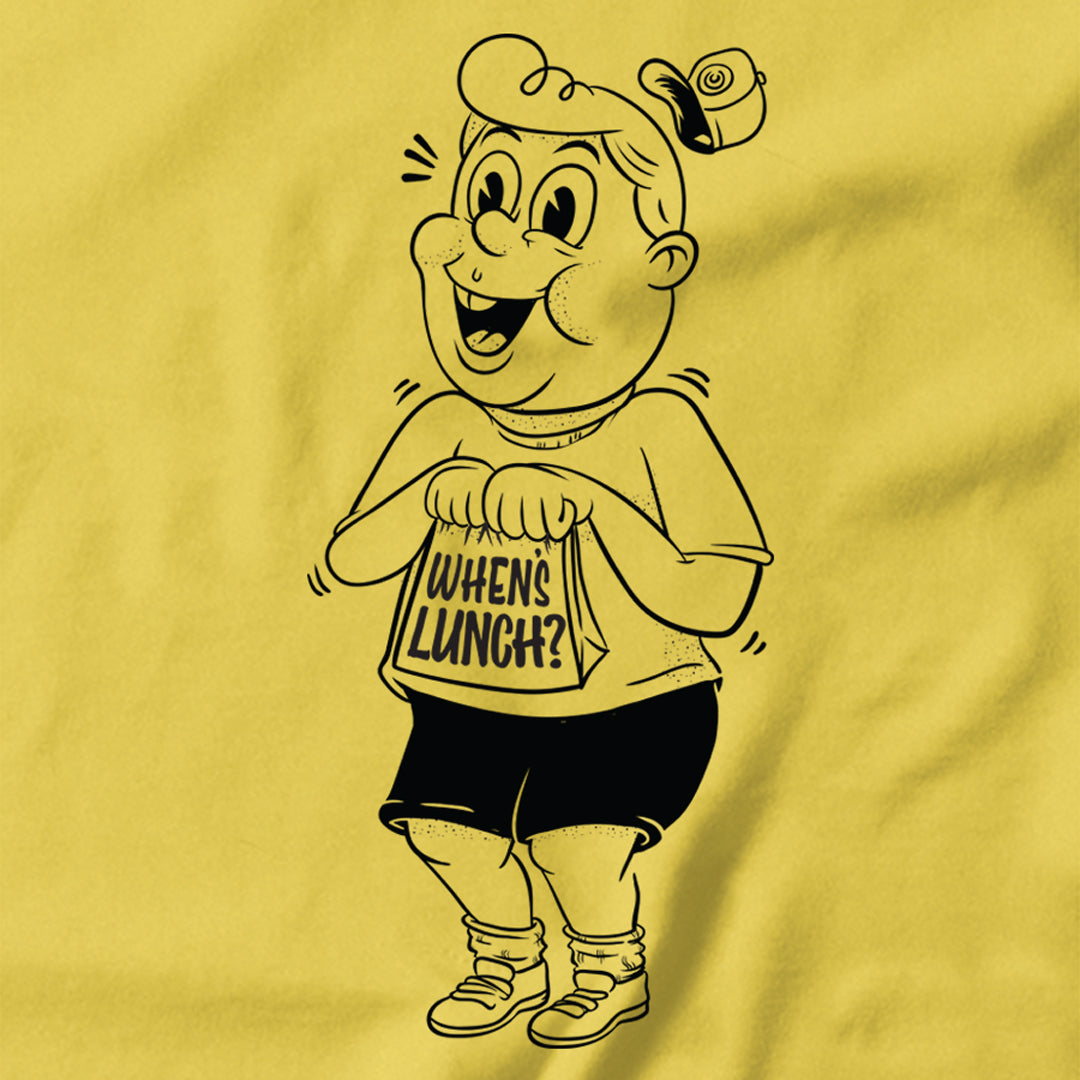 When's Lunch T-shirt design - Pie Bros
