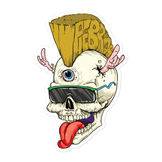 Badass Skull Sticker - Pie Bros