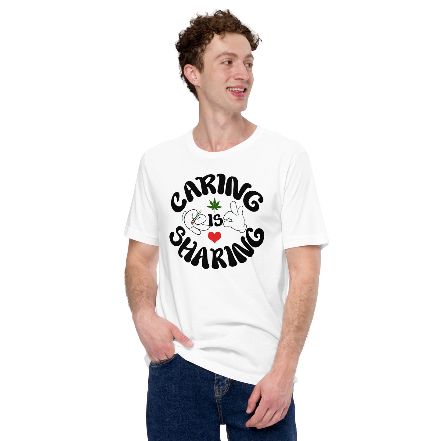 Caring is Sharing Graphic Tee - Pie-Bros