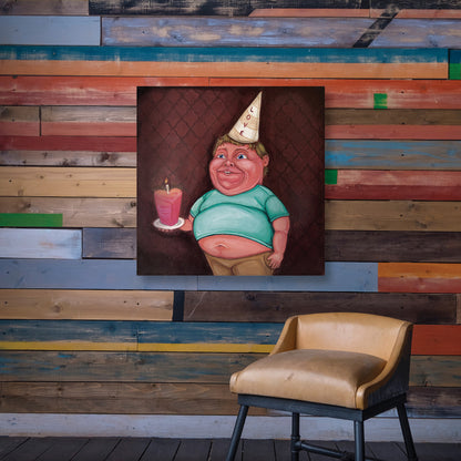 Like a Fat Kid Loves Cake Original Painting - Pie Bros