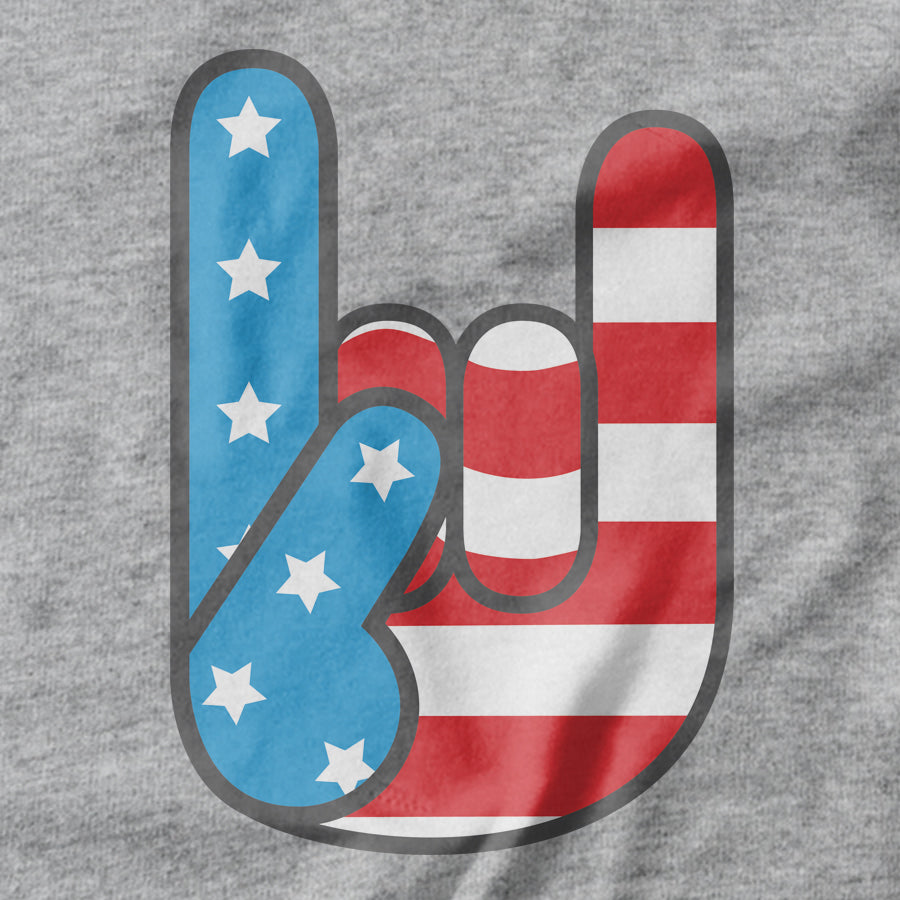 USA Rock Hand T-shirt - Pie Bros 